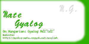 mate gyalog business card